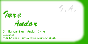 imre andor business card